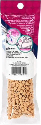 Miniatura 2 de Perler 80-16107 Solid-Top Cap Perler Beads, Bronceado, 750 piezas