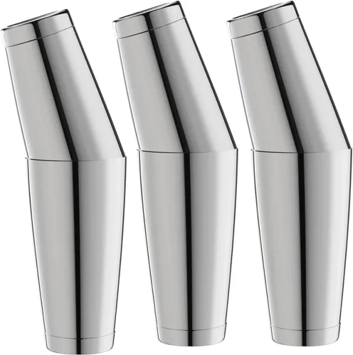 Miniatura 12 de WOTOR Juego de coctelera Boston, latas de coctelera de acero inoxidable ponderadas de 18 oz y 28 oz, coctelera de metal para Martini y mezclador