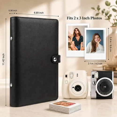 Miniatura 9 de Ruibytree Álbum de fotos para libro de fotos Polaroid de 2 x 3 pulgadas, capacidad de forma segura 432 imágenes de recuerdos únicos, compatible