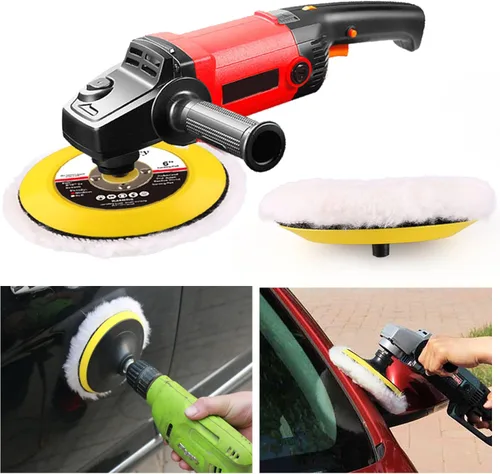 Miniatura 5 de LotFancy Almohadillas de pulido de lana de 5 pulgadas, paquete de 2 almohadillas de pulido automático para automóvil, utilizadas