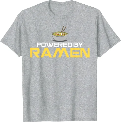 Miniatura 35 de Camiseta de fideos de anime japoneses Powered By Ramen, Negro, S