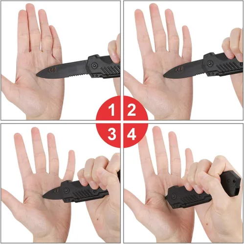 Miniatura 2 de 8 cuchillos retráctiles falsos – Truco de plástico para Halloween Disappear Blade Switchblade Dagger