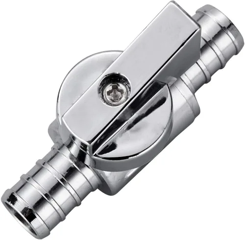 Miniatura 5 de Paquete de 2 válvulas de bola de cierre de ángulo de 90° de latón LF Pex de 1/2 pulgada Pex de 1/2 pulgada PEX cromadas para instalación de grifo