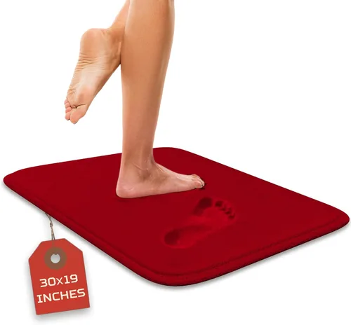 Miniatura 43 de Alfombra de baño de lujo – 1 pieza de alfombrilla de baño de espuma viscoelástica, antideslizante y ultrasuave, altamente absorbente, fácil