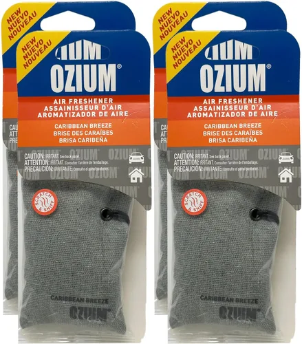 Miniatura 2 de Ozium Ambientadores perfumados para coche y eliminador de olores para automóvil, armarios del hogar, zapatos y maletas (brisa del caribe, 1 unidad)