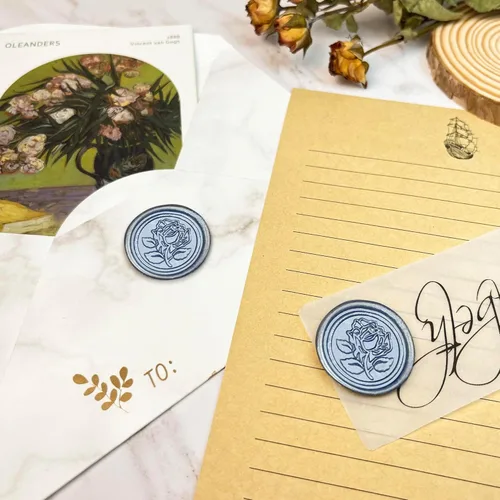 Miniatura 3 de 25 calcomanías para sellos de cera, hechas a mano, autoadhesivas, para invitaciones de bodas, sobres, envoltura de regalo, Navidad