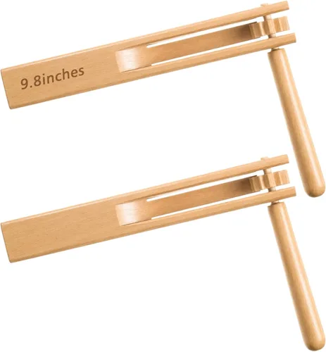 Zhanmai 2 Pcs Mexicans Noise Ratchet Wooden Noise Maker Spinning Ratchet Spinning Rattle Mexican Toy Wood Traditional Toy for Birthday, Party Favor,