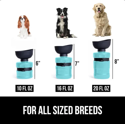 Miniatura 5 de GORILLA GRIP Botella de agua para perros, dispensador portátil de tazón de agua para perros, 20 oz botellas exprimibles de viaje para mascotas a