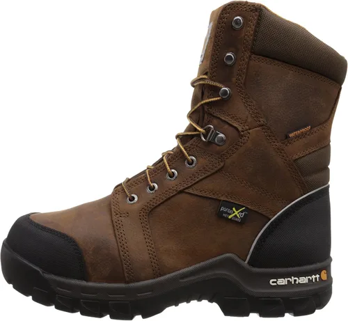 Miniatura 8 de Carhartt Botas de trabajo para hombre impermeables con punta compuesta para metatarsianos internos de 8 pulgadas CMF8720 Marrón