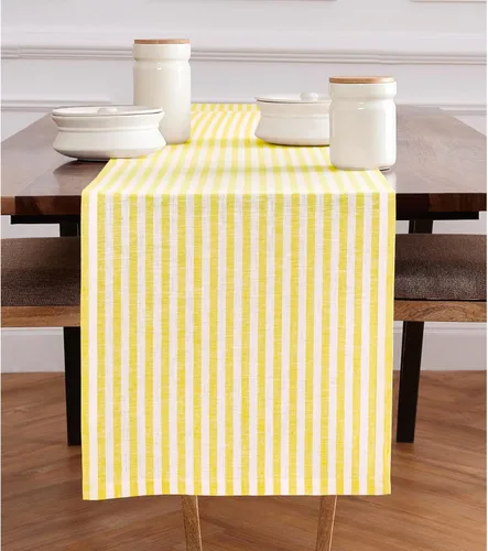 Miniatura 18 de Solino Home Camino de mesa de lino de 36 pulgadas – Amalfi Stripe 100% lino puro, camino de mesa azul marino y blanco, 14 x 36 pulgadas, ideal