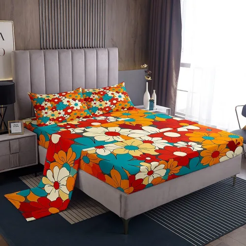 Miniatura 22 de Juego de sábanas con estampado camuflaje de la bandera estadounidense tamaño King, de Castle Fairy. Juego de ropa de cama de lujo de microfibra