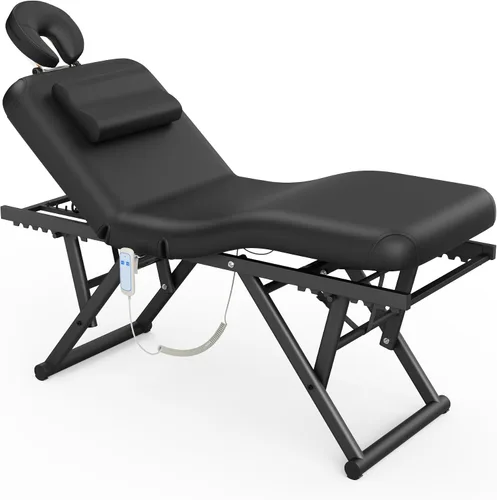 Miniatura 13 de Mesa de masaje ajustable con almohada facial y reposacabezas para mesa de tratamiento, mesa de terapia física, cama facial de spa, altura y respaldo