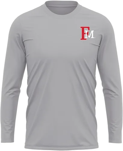 Miniatura 75 de Camisa deportiva de manga larga oficial de la NCAA Collegiate para hombre, con logotipo en el pecho izquierdo, colección Athletic Heather