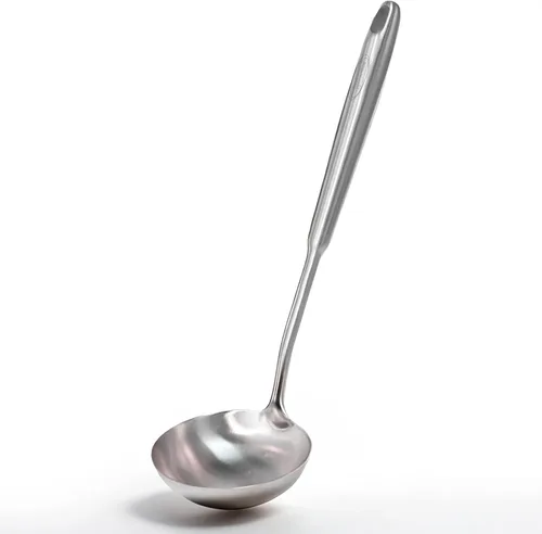 Miniatura 18 de Newness Cuchara Ranurada, [A Prueba de Óxido, Formación Integral, Duradera] Espumadera Ancha de Acero Inoxidable 304 con Mango Ergonómico de Vacío