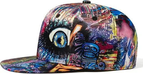 Miniatura 9 de Quanhaigou Gorra de béisbol estampada sombreros unisex con diseño de graffiti con Snapback y Snapback para el verano
