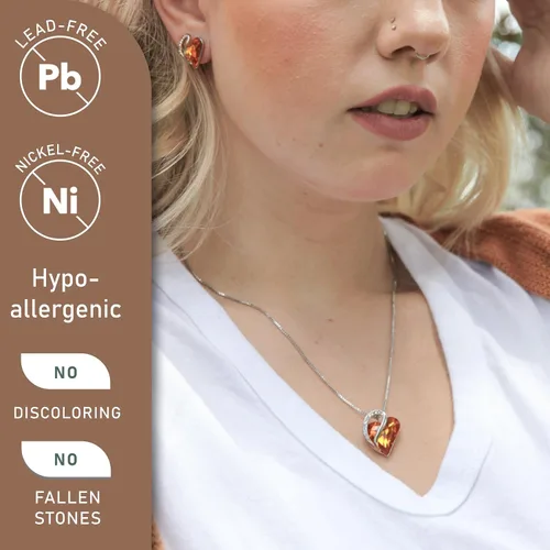 Miniatura 2 de Leafael - Collares para mujer, dije de corazón de amor infinito con cristales de piedra natal, cadena chapada en plata de 18 + 2 pulgadas, regalo