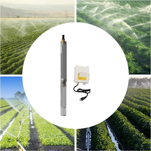 Miniatura 8 de Bomba sumergible de pozo profundo, 0.5 HP 110 V/60 Hz, cabezal de 16 GPM, 216 pies, con cable de 33 pies y caja de control externo, bombas de agua