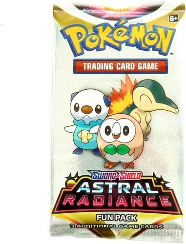 Pokémon TCG: Espada y Escudo - Paquete de diversión Astral Radiance (1 paquete de refuerzo, 3 piezas)