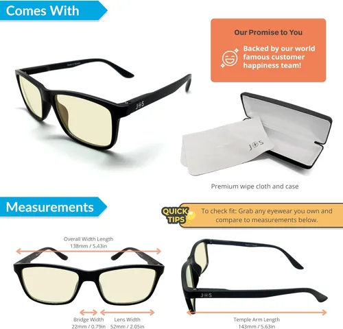 Miniatura 4 de J+S Gafas de lectura con luz azul para mujeres y hombres Lectores 3 en 1 bloquean la luz azul dañina 100% UVA UVB 1.0+ a 3.0+ dioptrías Haka