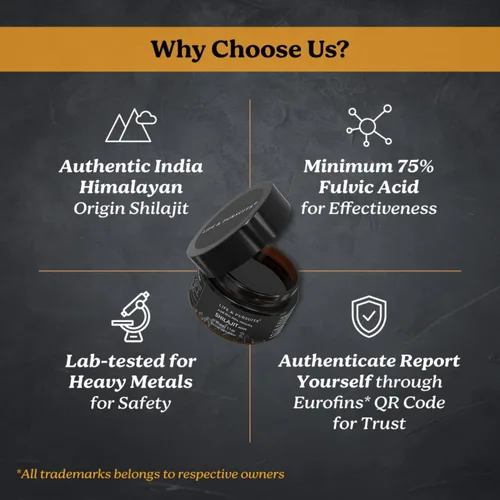 Miniatura 6 de Life & Pursuits Resina Shilajit del Himalaya pura auténtica 75% mínimo de ácido fúlvico, probado en laboratorio, grado oro natural, más de 85