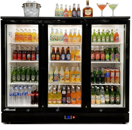 Miniatura 15 de Refrigerador comercial de bebidas, refrigerador de 7 pies cúbicos pequeños delgados de una sola puerta de vidrio con estantes ajustables de luz LED