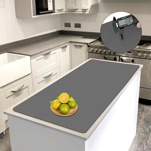 Miniatura 36 de Tapete de silicona súper grande, 120 x 24 pulgadas, tapete de silicona para encimera de cocina, tapete antideslizante resistente al calor, tapete