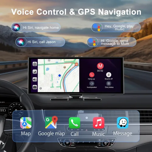 Miniatura 3 de Pantalla táctil de 60 fps totalmente laminada de 11 pulgadas, pantalla de reproducción inalámbrica Accfly para Apple Carplay y Android Auto
