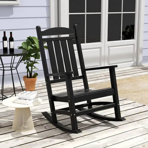 Miniatura 2 de WestinTrends Malibu - Mecedora para exteriores y patio, color negro