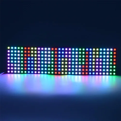 Miniatura 7 de 8x32 Panel de matriz LED 256 píxeles WS2812B Panel LED digital flexible direccionable individualmente a todo color DC5V