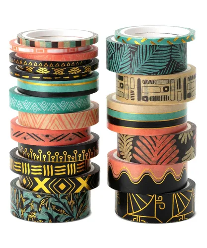 Miniatura 16 de Mr. Pen - Juego de cintas Washi de cuadrícula, 7 rollos, 0.6 pulgadas, cinta washi para diario, cinta decorativa, cinta de diario, cinta