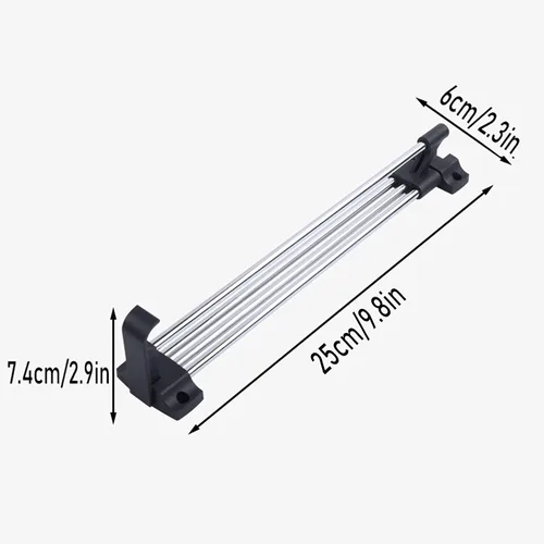 Miniatura 2 de Toallero retráctil resistente para armario, barra extraíble para ropa, riel extensible/organizador de almacenamiento (tamaño : 9.8 in/9.8 pulgadas)