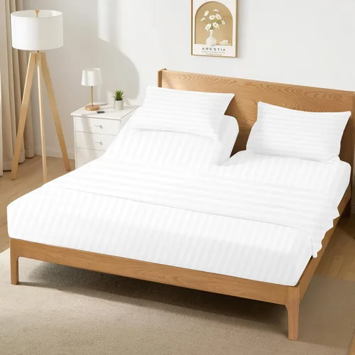 Miniatura 16 de OnlineBestDeal's Top Split - Juego de sábanas tamaño Queen para camas ajustables, media sábana de 18 pulgadas de profundidad, 28 pulgadas, 800 Negro