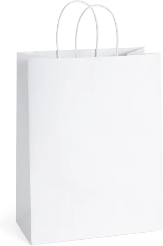 Miniatura 12 de BagDream 25 bolsas de regalo de 10 x 5 x 13 pulgadas, papel kraft marrón con asas, compras a granel, venta al por menor de mercancías, sacos