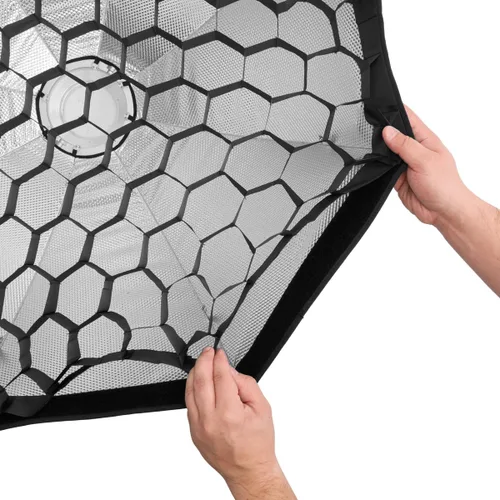 Miniatura 4 de Glow Cuadrícula de caja de huevo con patrón hexagonal para 36" Octa ParaSnap