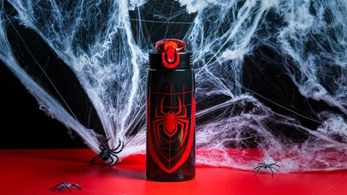 Miniatura 6 de Zak Designs Marvel Spider-Man - Botella de agua para la escuela o viajes, botella de agua de plástico duradero de 25 onzas con popote, asa y tapa