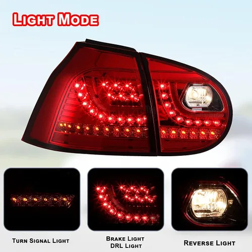 Miniatura 5 de ROXX Conjunto de luces traseras LED para Volkswagen Golf 5/GTI 2006, 2007, 2008, 2009, 2009, luces traseras de repuesto para Volkswagen Rabbit