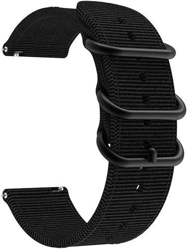 Correas de reloj de nailon de 0.866 in compatibles con Fossil Gen 6/5E de 1.732 in/Gen 5 LTE Carlyle Garrett/Gen 4 Explorist HR/Gen 5 Julianna, negro