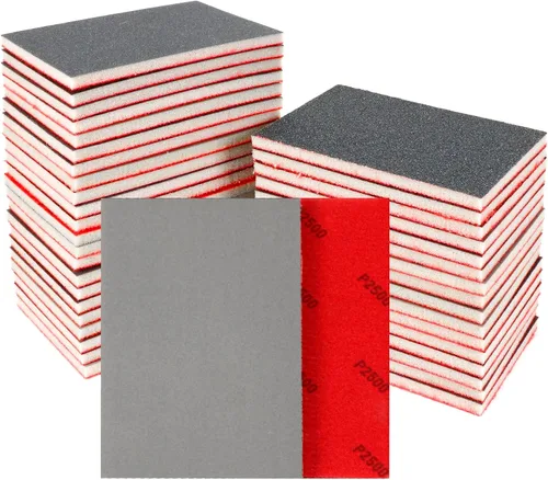 Miniatura 13 de 24 Piezas Esponjas de Lijado Grano 1200-1500, Bloques de Lijado Lavables y Reutilizables para Madera, Metal, Paneles de Yeso, Acristalamiento, Papel