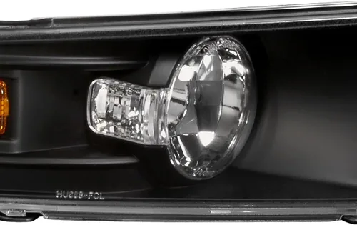 Miniatura 3 de SPEC-D TUNING Faros de parachoques con carcasa negra y lentes transparentes compatibles con Ford Mustang Gt V6 2005-2009, par de montaje izquierdo