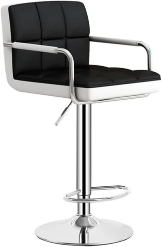 Miniatura 17 de GIZNXBA Taburetes de bar giratorios de cuero para taburete de cocina, taburetes de bar de altura ajustable con respaldo silla de comedor con / Beige