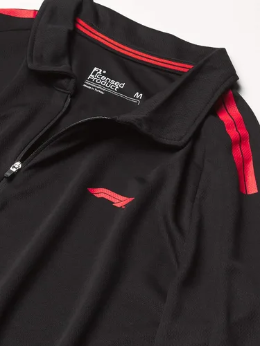 Miniatura 3 de Ferrari Scuderia F1 - Polo para hombre, diseño de bandera italiana, color negro y rojo