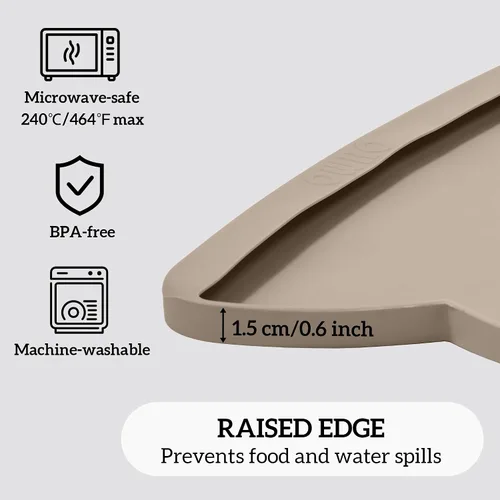 Miniatura 117 de OHMO - Tapete de silicona para alimentos para gatos, tapete de alimentación de mascotas para el piso, antideslizante e impermeable, bandeja de agua
