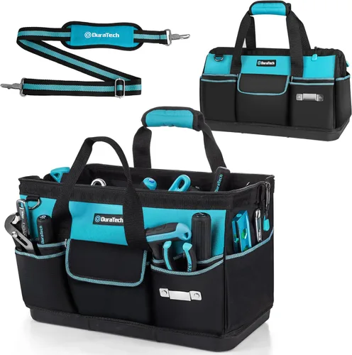 Miniatura 9 de DURATECH Bolsa de herramientas portátil de 13 pulgadas con 9 bolsillos, bolsas de herramientas para hombres y mujeres, bolsa de herramientas
