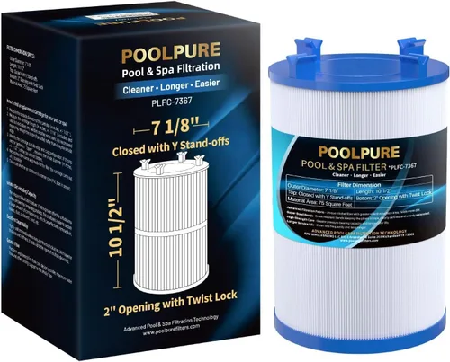 POOLPURE Filtro de spa C-7367 sustituye a PD075-2000, Dimension One 1561-00, Filbur FC-3059, Excel Filters XLS-7005, Aladdin 17541, Baleen AK-60035,