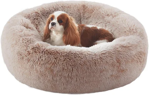 Miniatura 18 de Cama para Perros con Forma de Dona de 45 Pulgadas para Perros Extra Grandes, Cama Redonda Esponjosa Calmante Jumbo para Mascotas con Funda Removible
