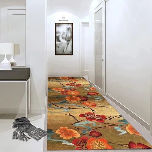 Miniatura 4 de Alfombra larga tradicional para pasillo, alfombra antideslizante para pasillo, cocina, entrada, longitud 3.3 ft, 4.9 ft, 6.6 ft, 8.2 ft, 11.5 ft