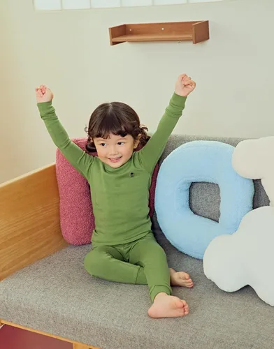 Miniatura 3 de moimoln Pijama de algodón suave y liso de manga larga para bebés y niños, 6 meses a 5 años
