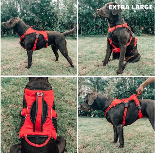 Miniatura 3 de Arnés para perros a prueba de escape, sin escape, de Tuff Pupper Arnés ajustable de 5 puntos para perros Arnés para perros acolchado Arnés