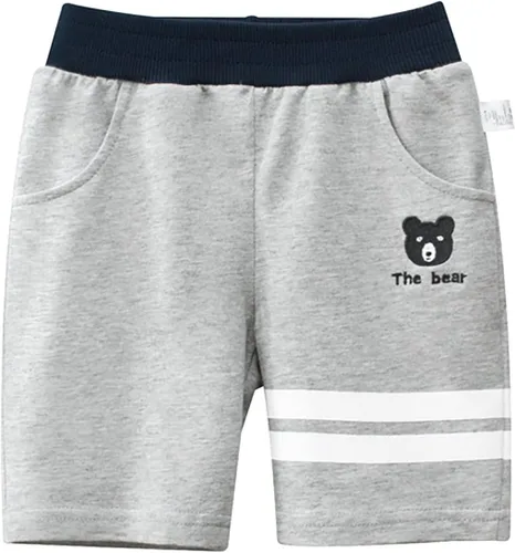 Miniatura 3 de Paquete de 2 pantalones cortos deportivos de punto de verano para niños y niñas, pantalones cortos suaves casuales para bebés
