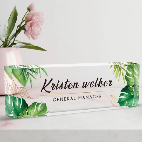 Miniatura 13 de Placa de Nombre Personalizada a Criterio, Placa de Escritorio de Acrílico, Decoración de Oficina para Mujeres y Hombres, Regalos de Agradecimiento